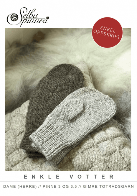 Hovedbilde Oppskrift -Enkle votter