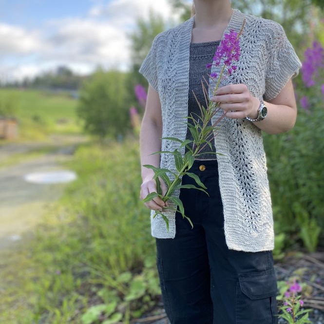Hovedbilde Strikkepakke - Påfuglkimono